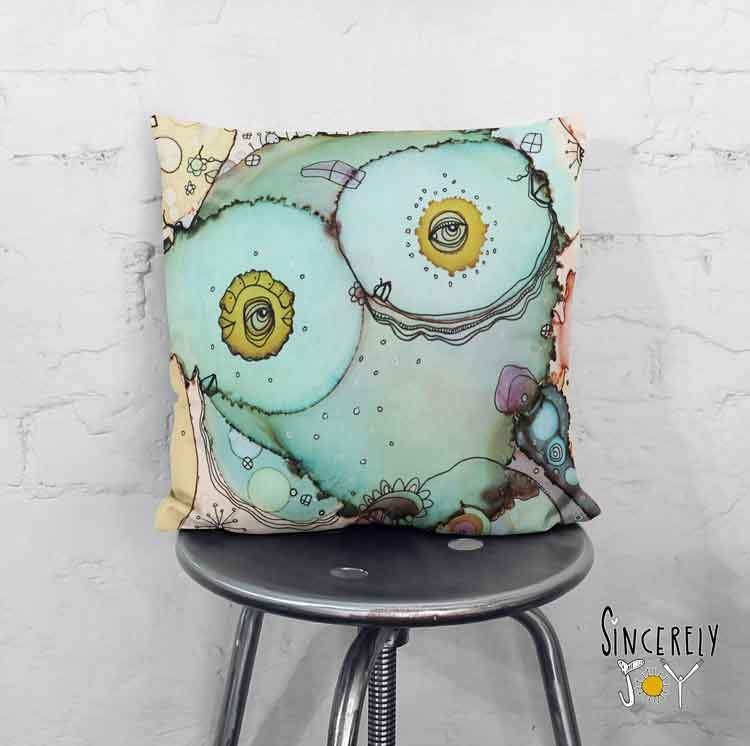 Art Throw Pillow &#39;I See You 2&#39;