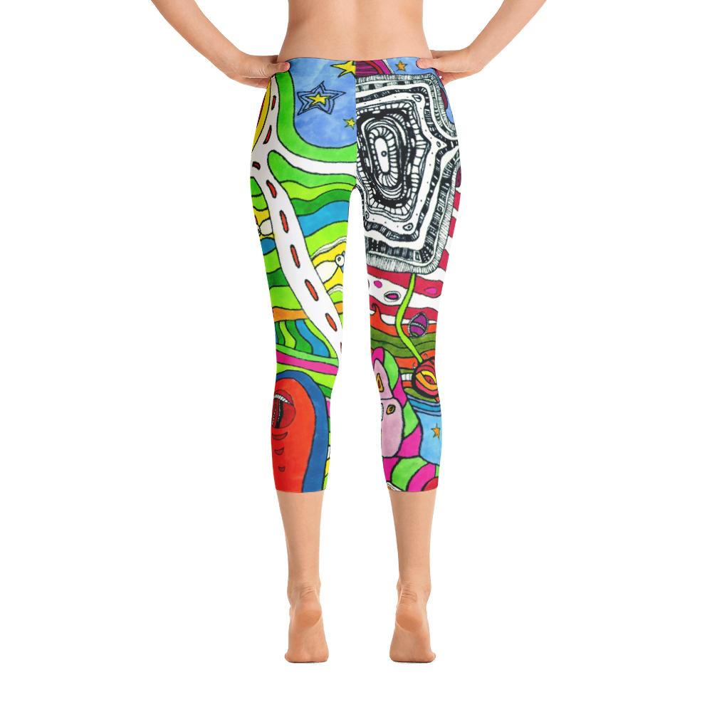 Abstract Capri leggings, Workout Pants &#39;Multi-Directional&#39;