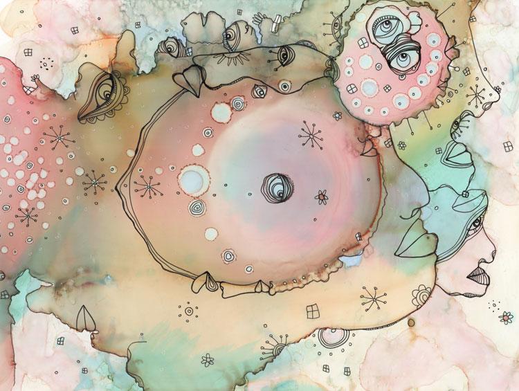 Original Mixed Media Fine Art &#39;Turn Around&#39;