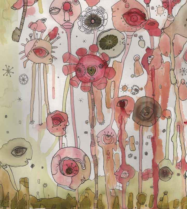 mixed media on paper &#39;play nice&#39;