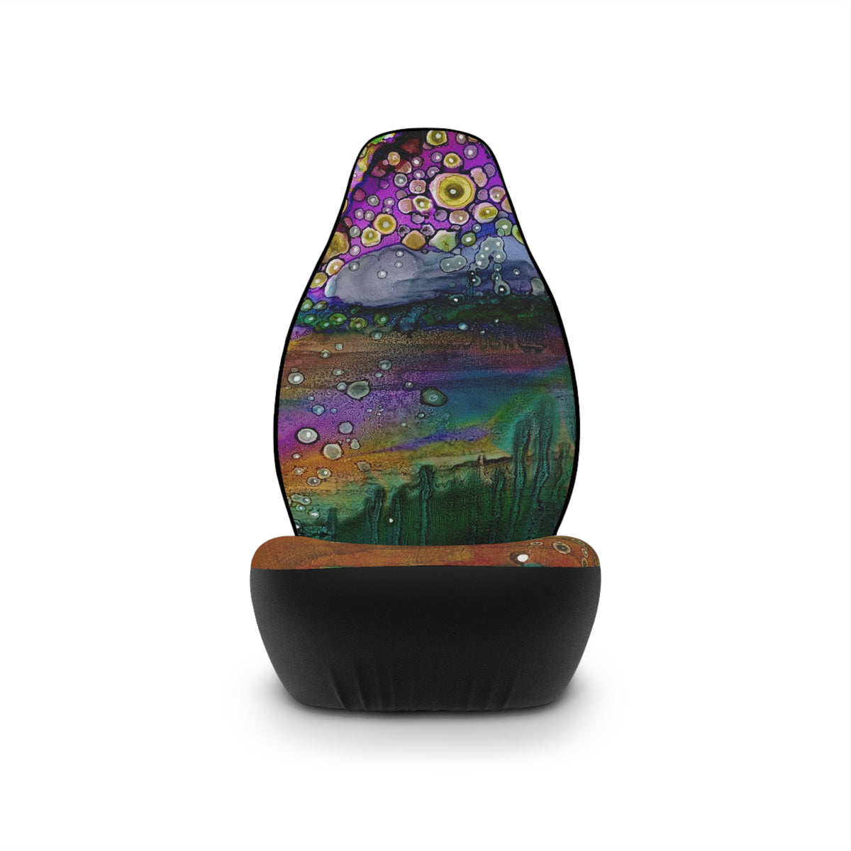 Colorful Car Seat Covers Tye Die Hippie Vibes &quot;Purple Mountain&quot;