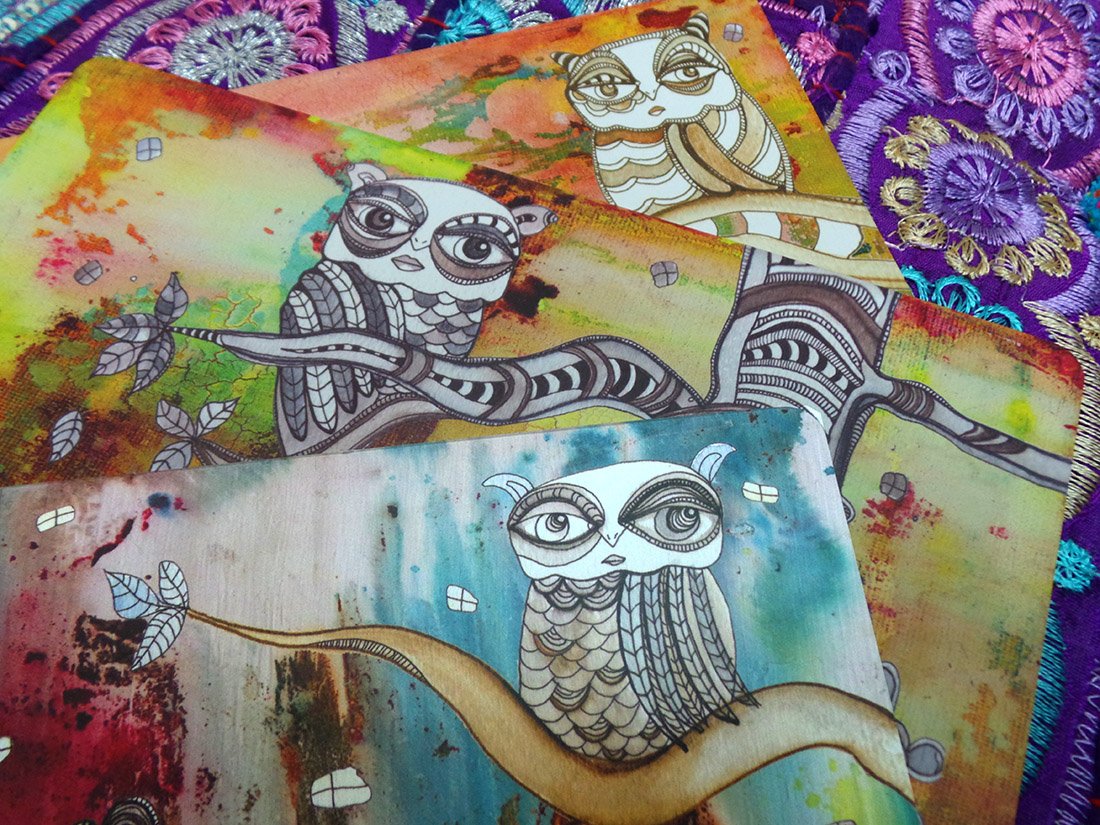 owl notecard collection