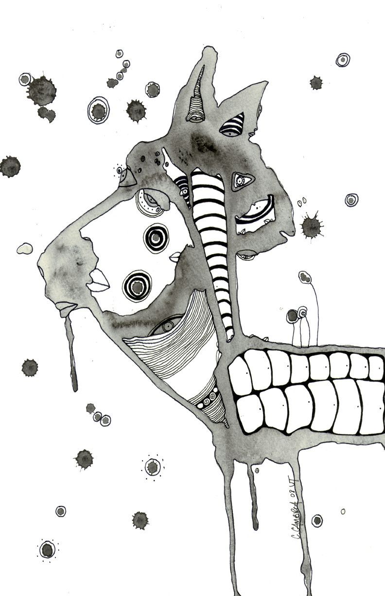 illustration watercolor horse