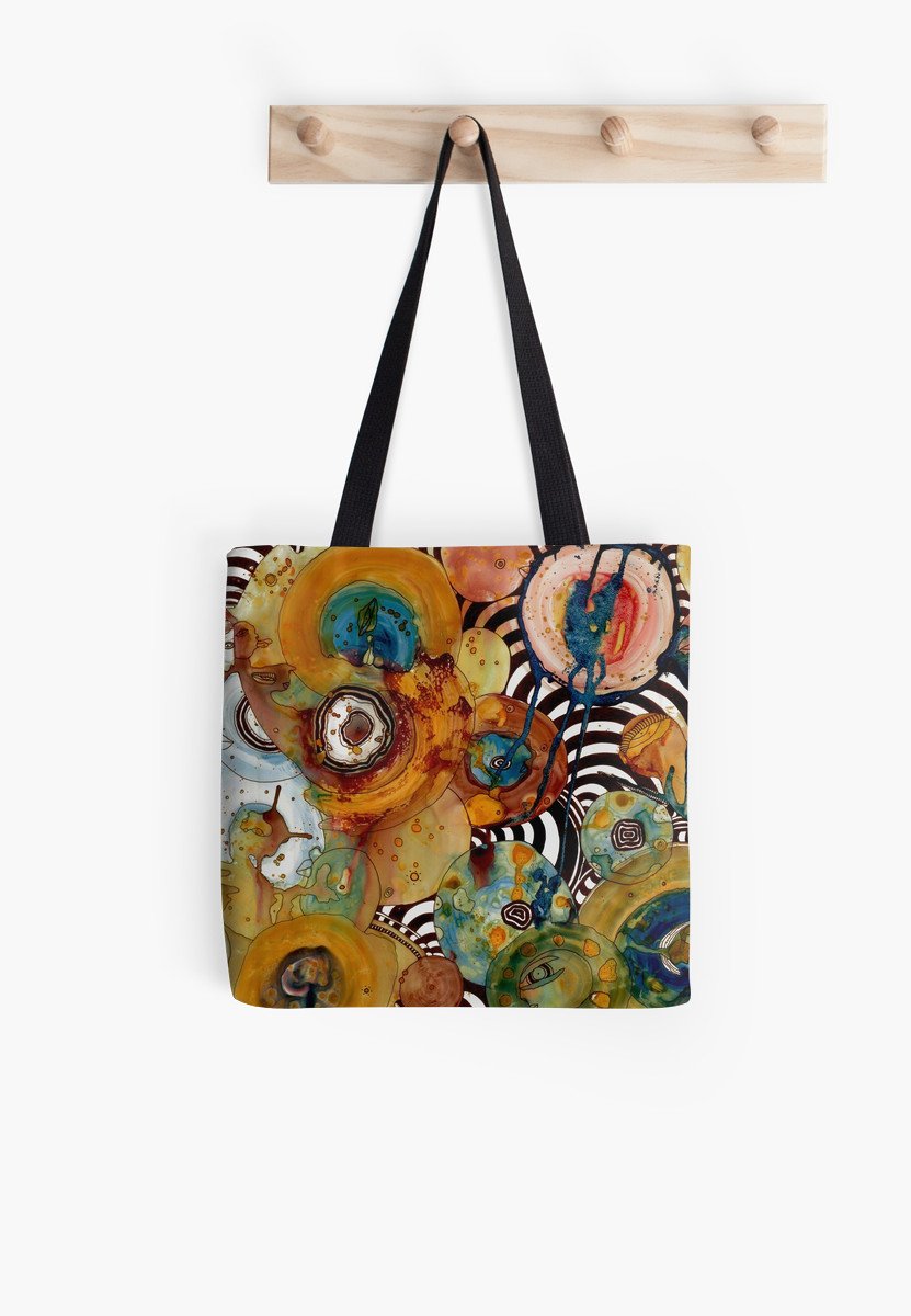 energy abstract tote bag.