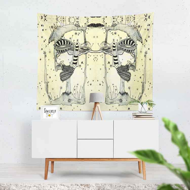 wall art tapestry &#39;ink blot 11&#39;&#39;
