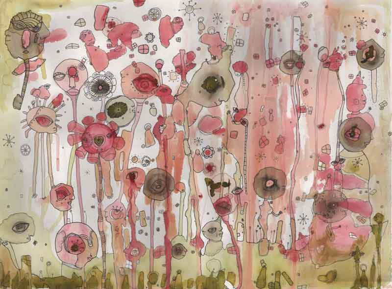 mixed media on paper &#39;play nice&#39;