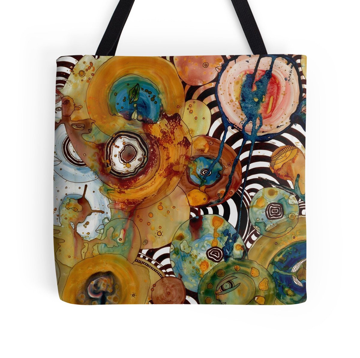 energy abstract tote bag b