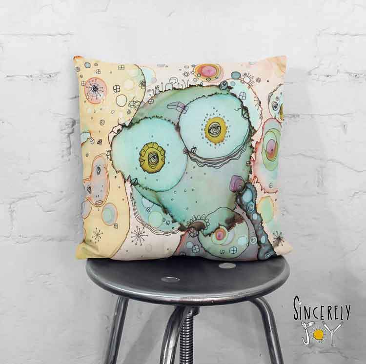 Art Throw Pillow 'I See You 1'