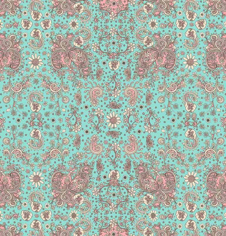 teal-beige-pink-floral-shower-curtain