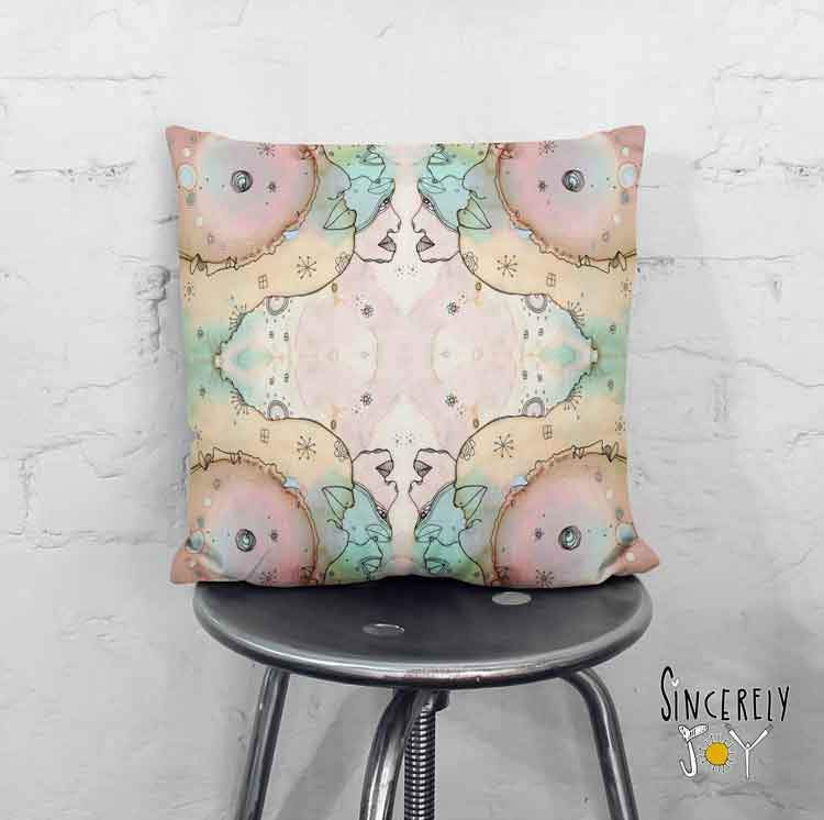 Art Throw Pillow &#39;Turn Around 3&#39;