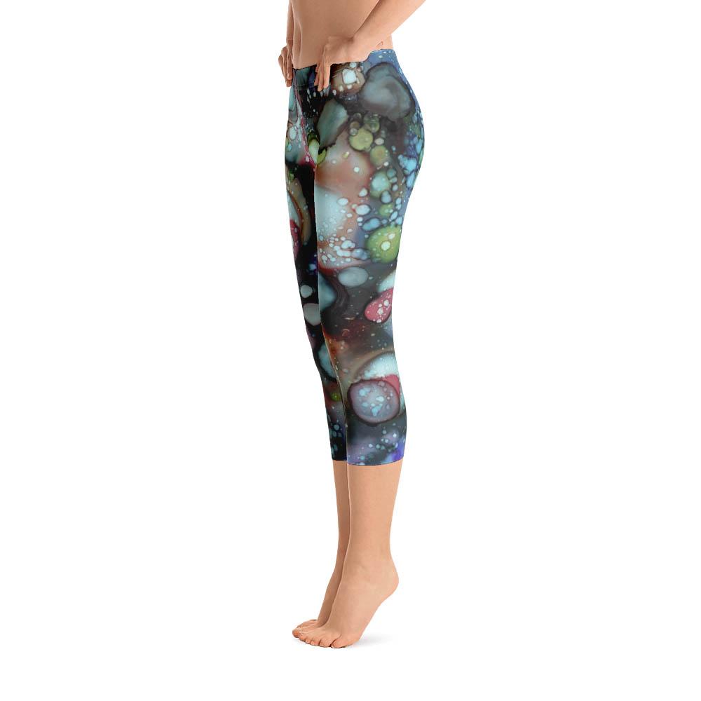 Abstract Capri leggings, Workout Pants &#39;Galaxy A&#39;