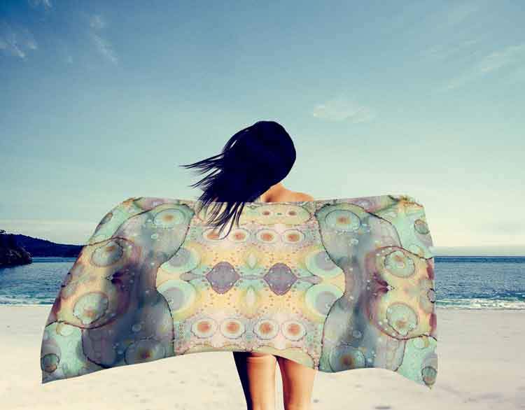 Beach / Bath Towel &#39;Mermaid Tail 02&#39;