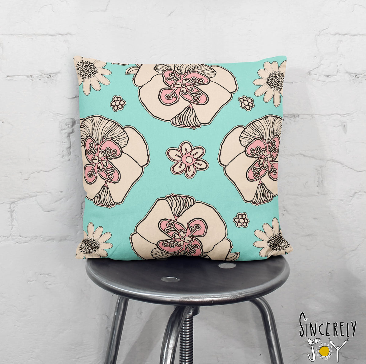 Teal Birds of a Flower 03&#39;