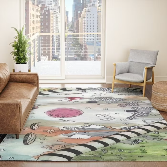 Area Rug &#39;A Female Hello&#39;