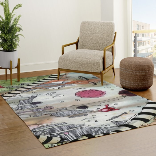 Area Rug &#39;A Female Hello&#39;