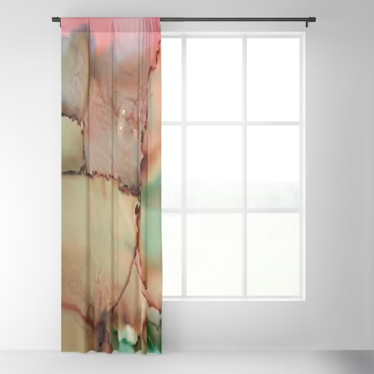 Window Curtains &quot;Abstract Kiss&quot;