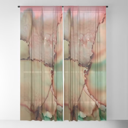 Window Curtains &quot;Abstract Kiss&quot;