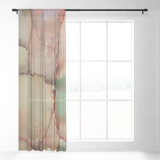 Window Curtains &quot;Abstract Kiss&quot;