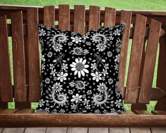 Outdoor Pillow Cushion "Birds of a Flower"