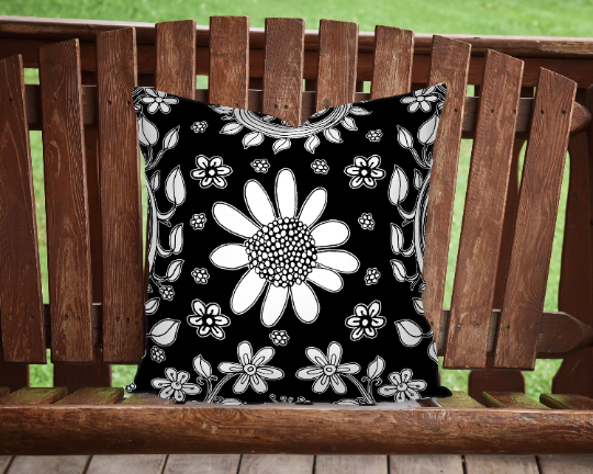 Outdoor Pillow Cushion "Birds of a Flower 06"