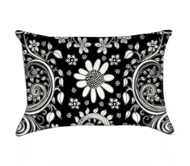 Duvet Cover &#39;Black and White Birds of a Flower&#39;