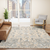 Area Rug 'Beige Flora Birds'