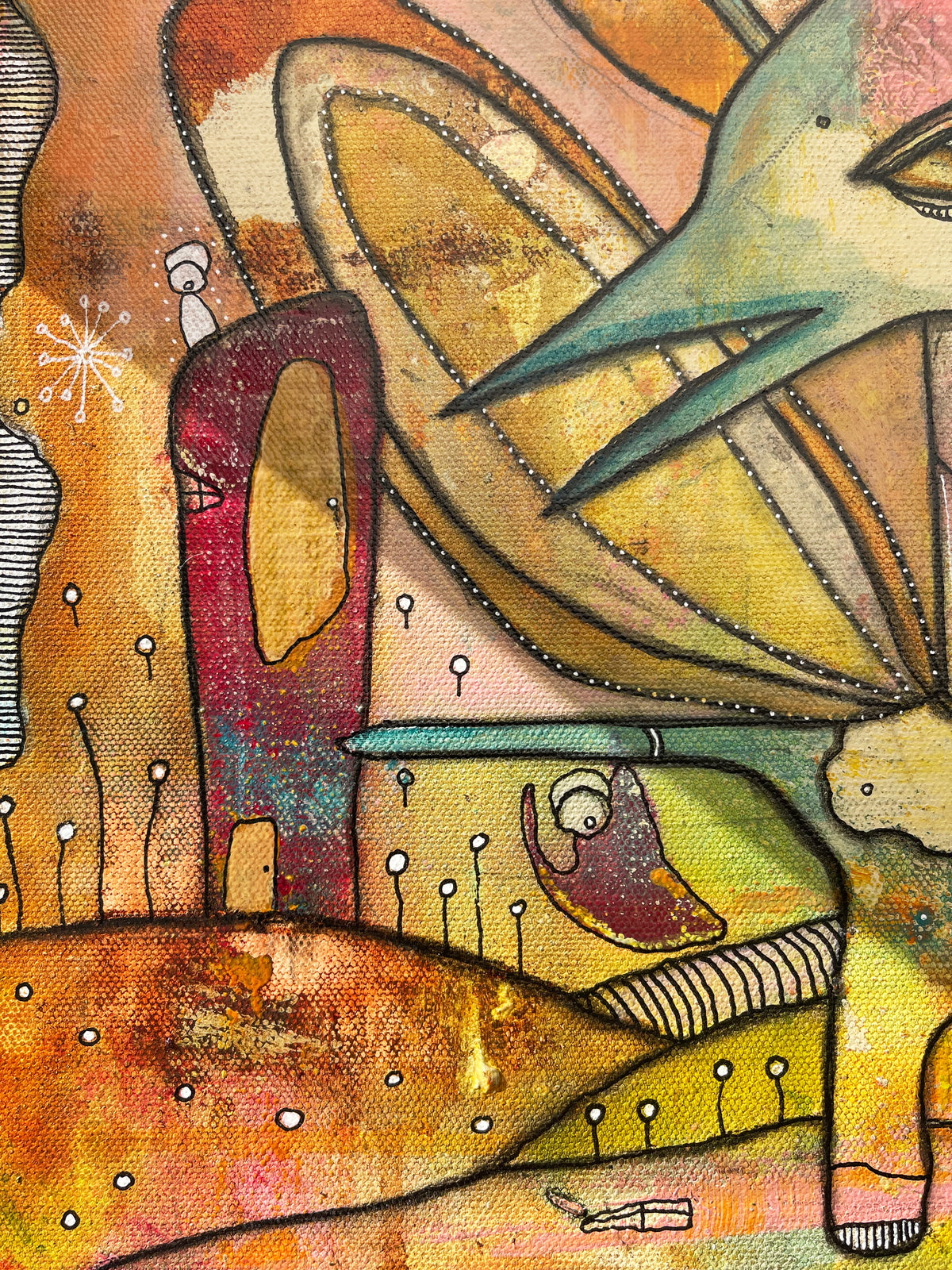 Original Fine Art &#39;Birdman&#39;s Options&#39; on canvas