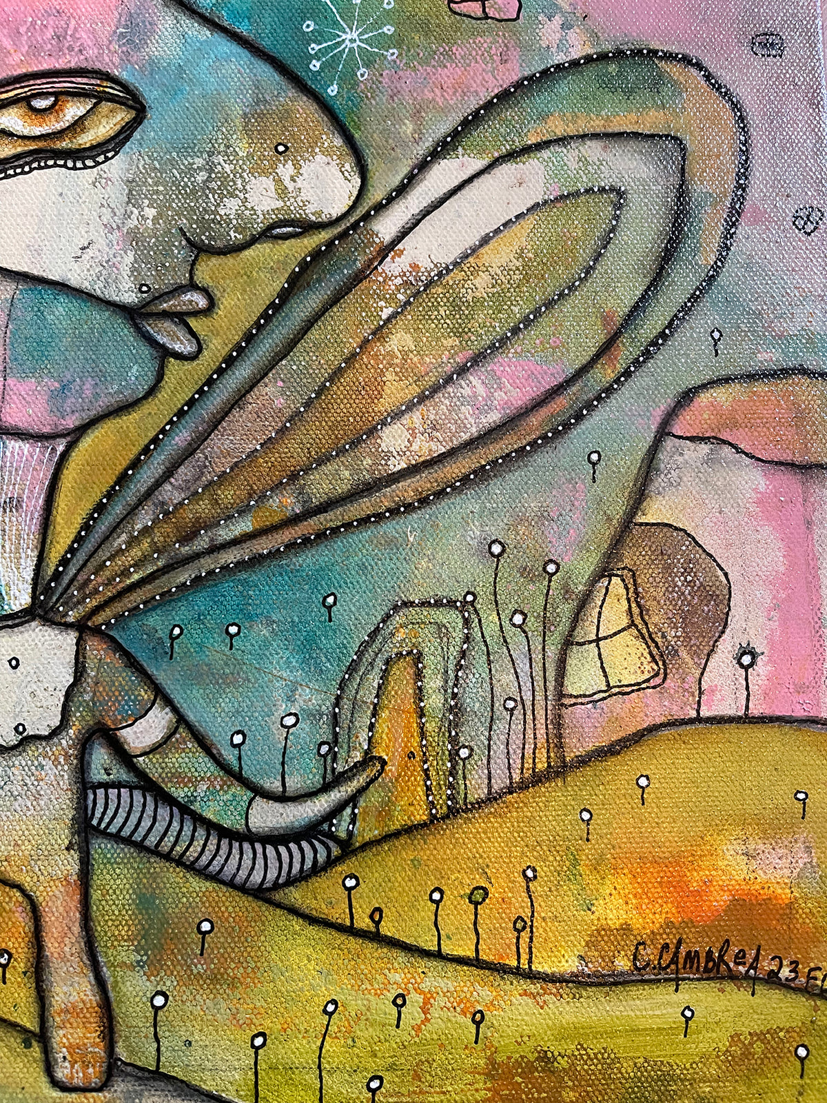 Original Fine Art &#39;Birdman&#39;s Options&#39; on canvas