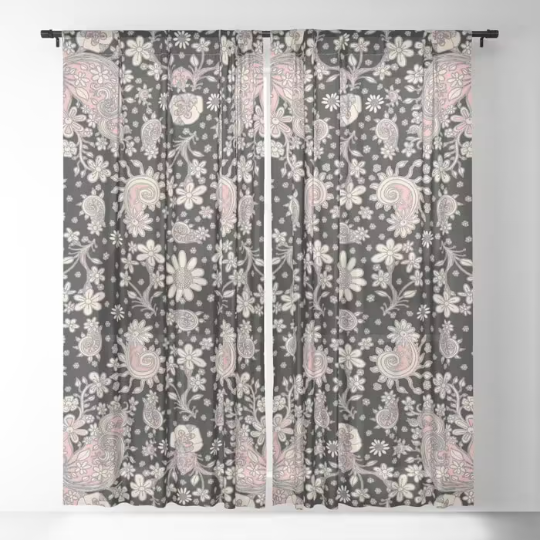 Window Curtains &quot;Birds of a Flower&quot;