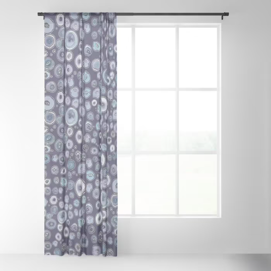Window Curtains &quot;Blueberry Friends&quot;