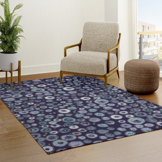 Area Rug &#39;Blueberry Friends Dark&#39;