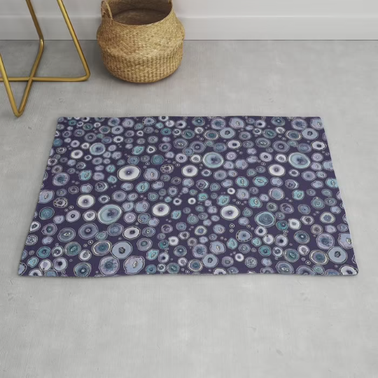 Area Rug &#39;Blueberry Friends Dark&#39;