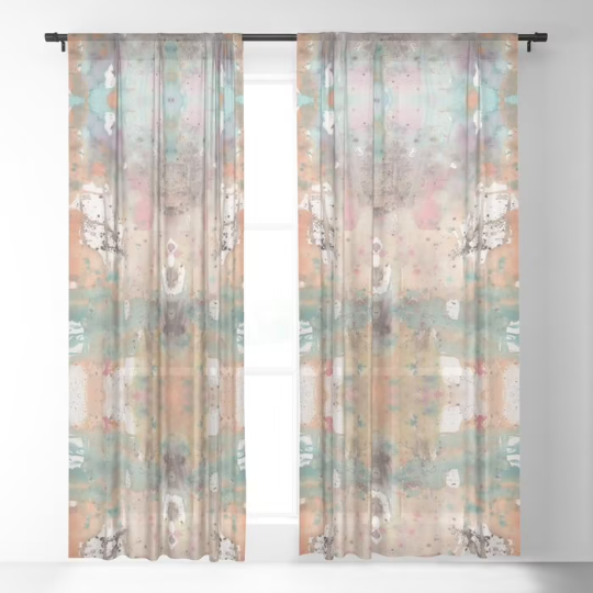 Window Curtains &quot;Boho Abstract&quot;