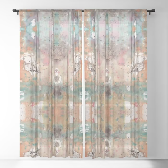 Window Curtains &quot;Boho Abstract&quot;