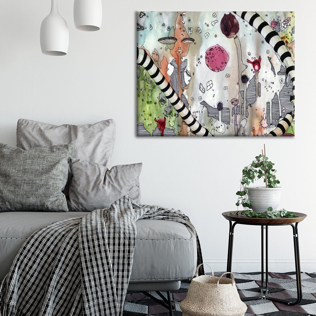 Art Print on Canvas &#39;Female Hello&#39;