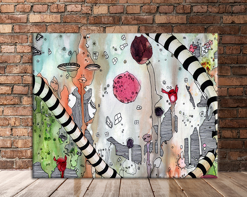 Art Print on Canvas &#39;Female Hello&#39;