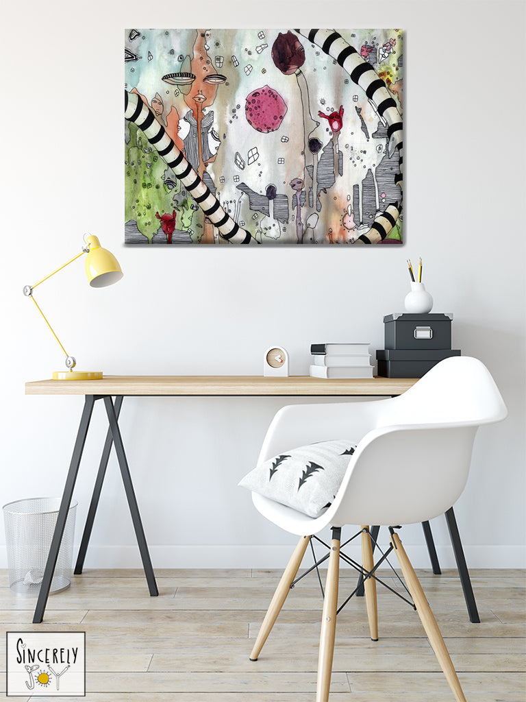 Art Print on Canvas &#39;Female Hello&#39;