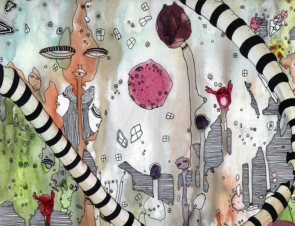 Art Print on Canvas &#39;Female Hello&#39;