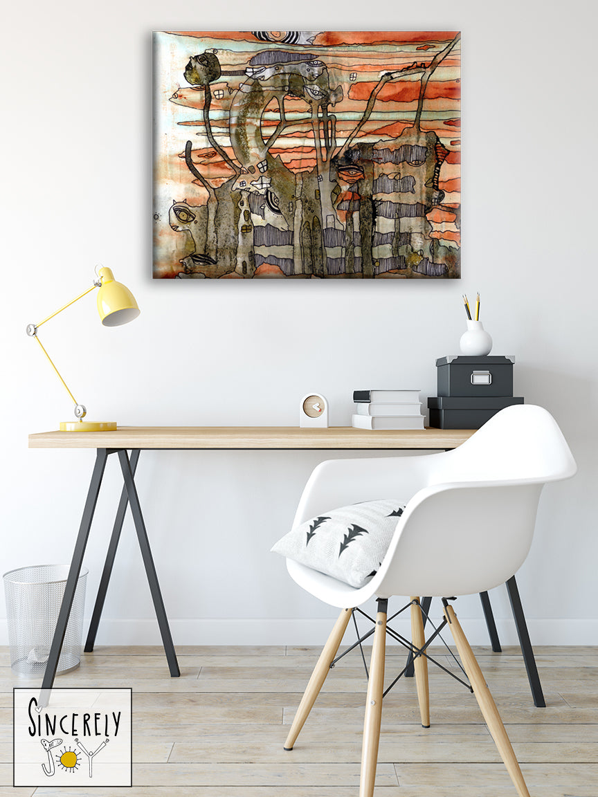 Art Print on Canvas &#39;Flying By&#39;