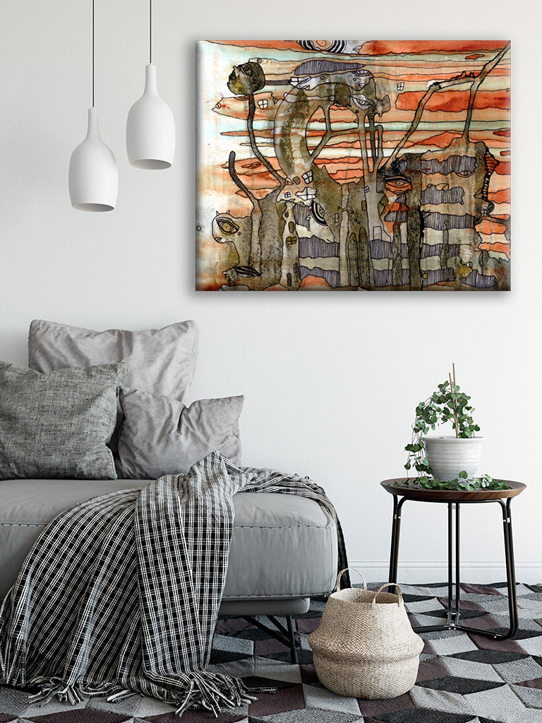 Art Print on Canvas &#39;Flying By&#39;