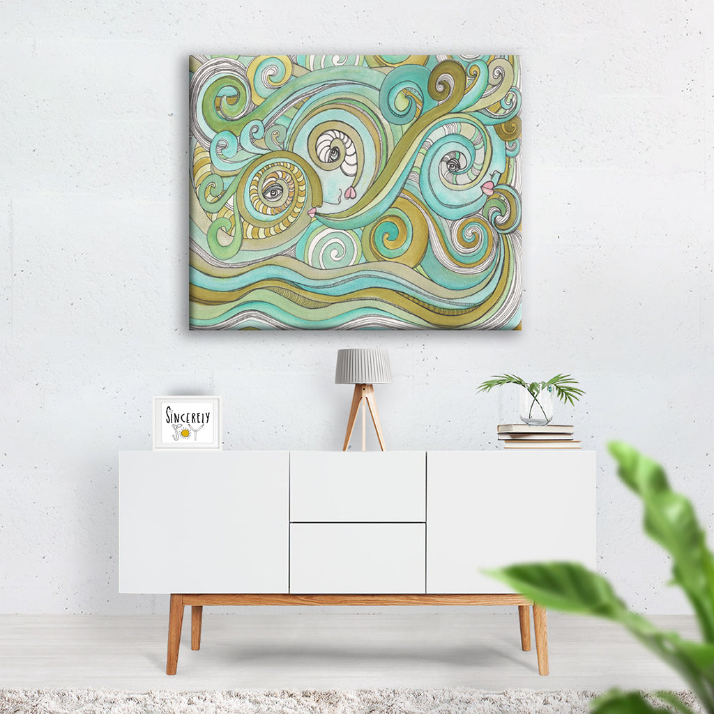 Art Print on Canvas &#39;Honeydew Ocean&#39;