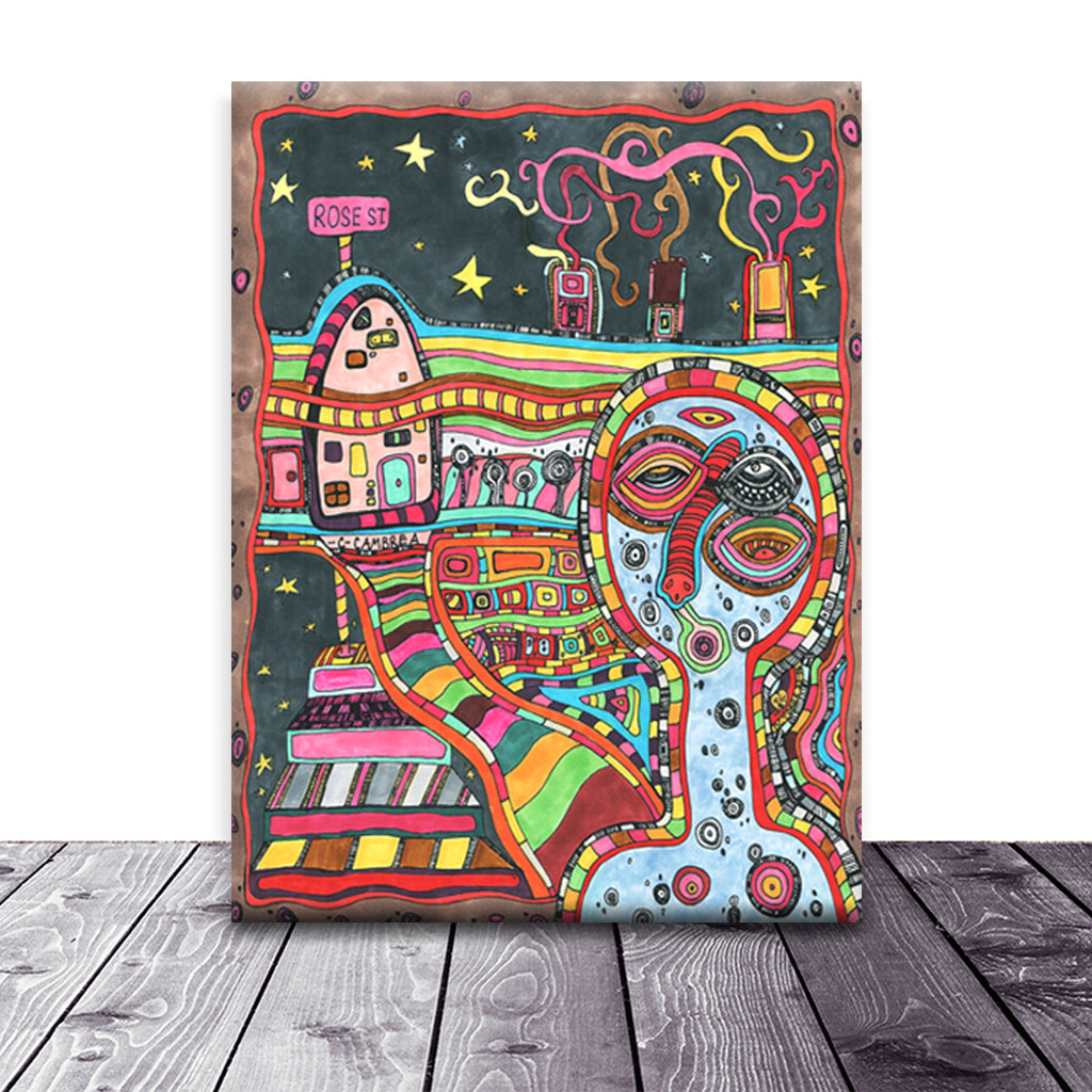 Art Print on Canvas &#39;Rose Street&#39;