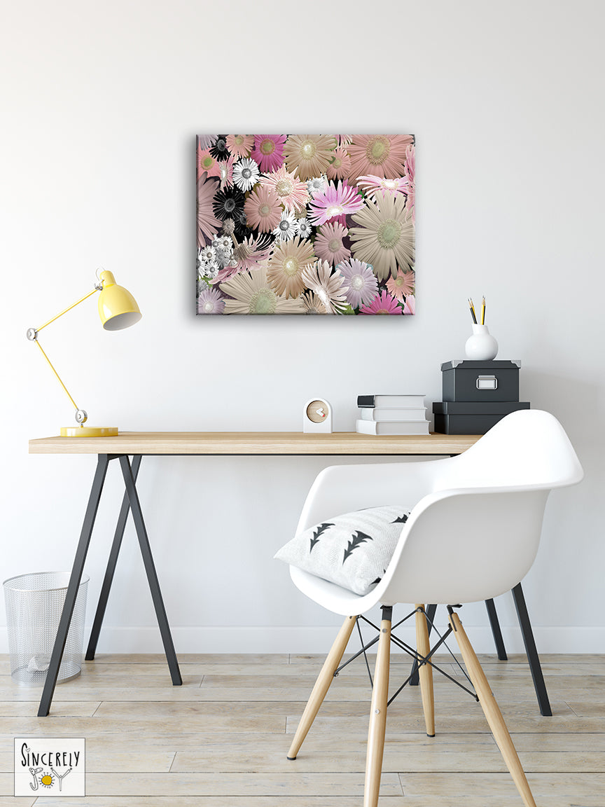 Art Print on Canvas &#39;C Floral 02&#39;