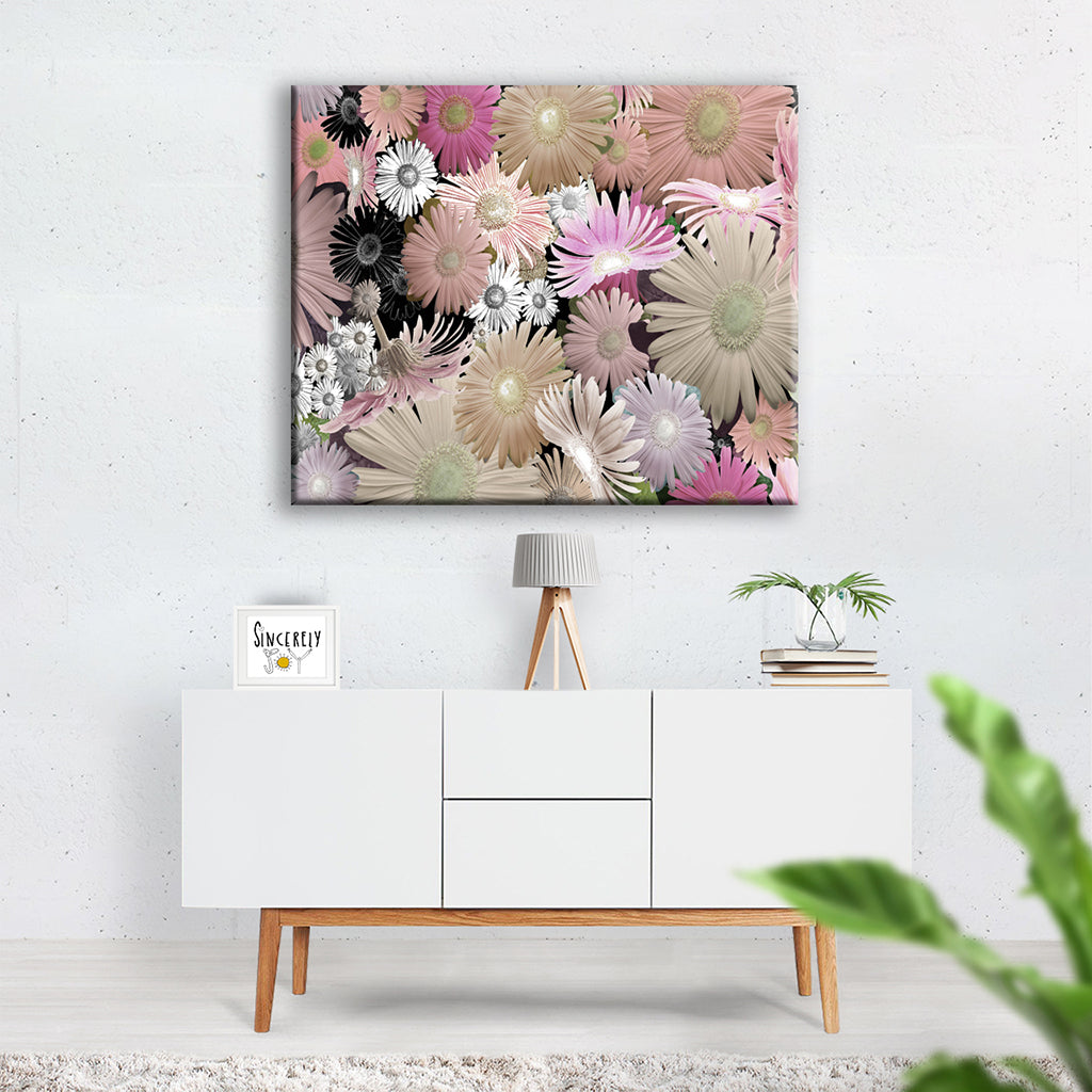 Art Print on Canvas &#39;C Floral 02&#39;