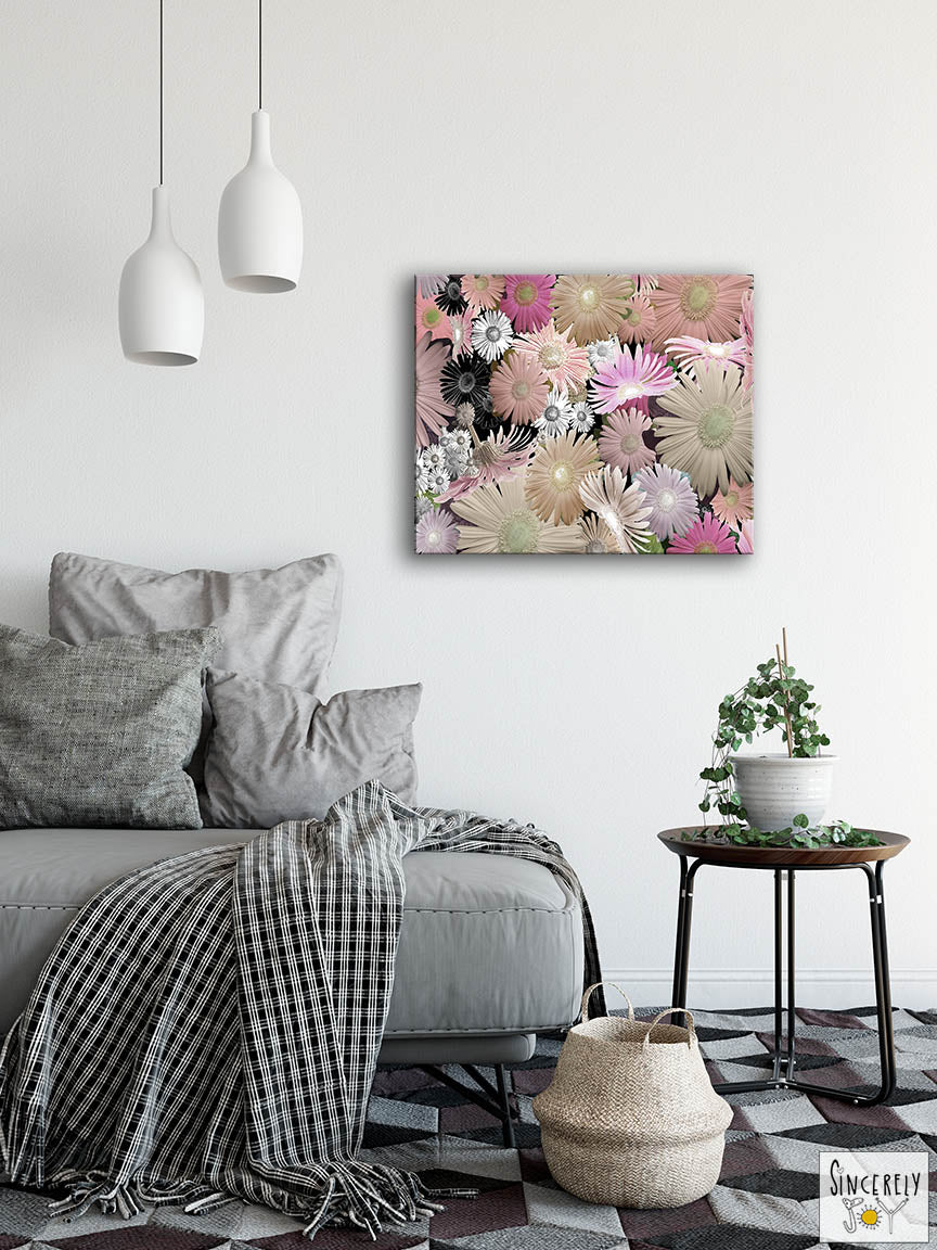 Art Print on Canvas &#39;C Floral 02&#39;