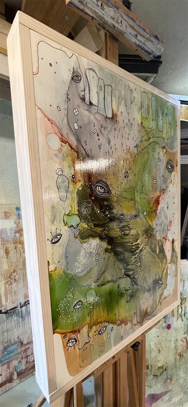 Original Abstract Fine Art &quot;Choose a door&quot;