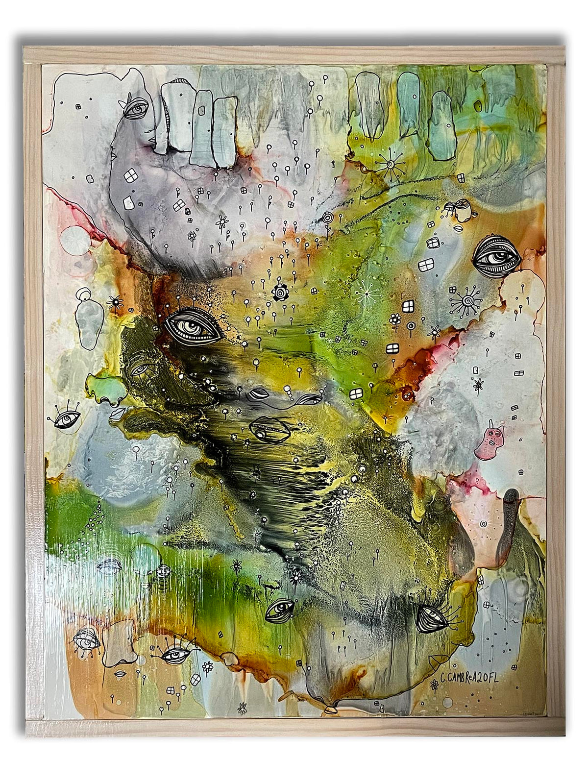 Original Abstract Fine Art &quot;Choose a door&quot;