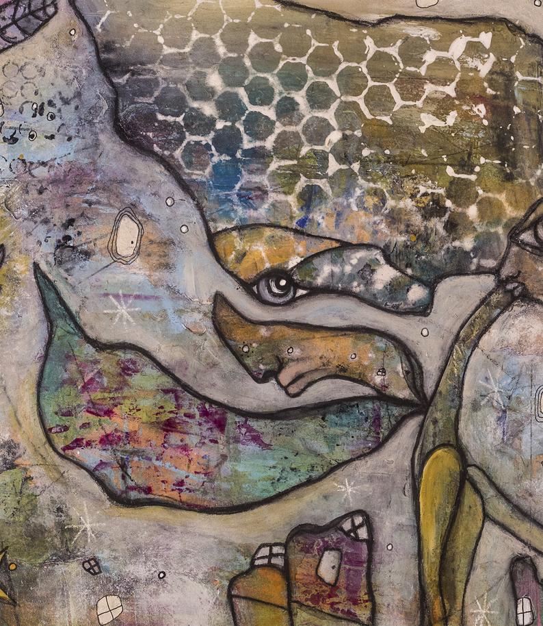 Wall Art Tapestry &#39;City Creatures&#39;