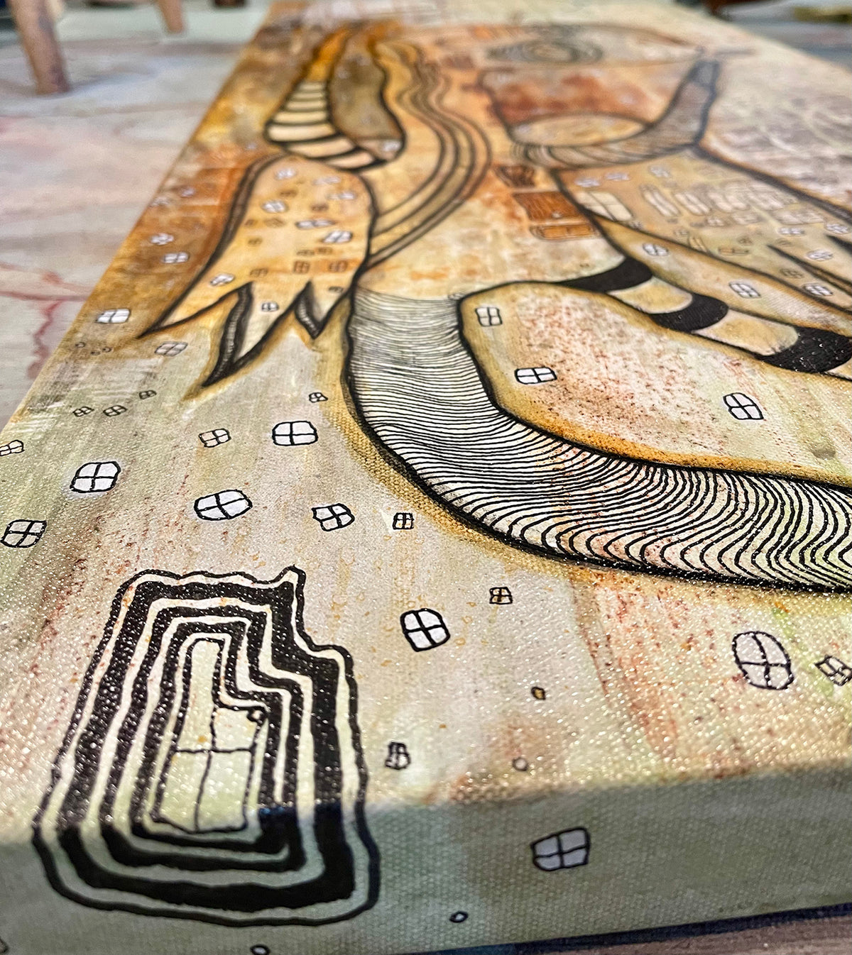 Original Fine Art &#39;Drinking in the Golden Light&#39;