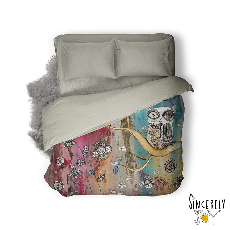 Duvet Cover 'Surreal Owl 1'